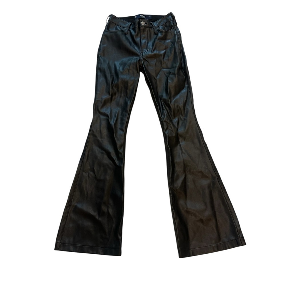 Hollister High Rise Flare Faux Leather Pants 24